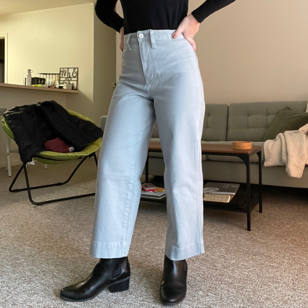 Madewell Curvy Slim Emmett Wide Leg Crop Pants
